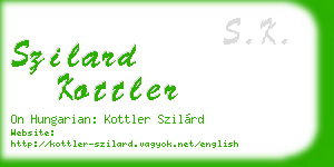 szilard kottler business card